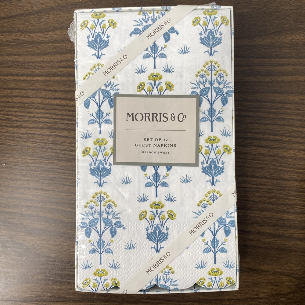 Morris & Co MEADOW SWEET Paper Guest Napkins Set Of 32 Decoupage William Morris